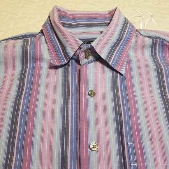 Van Heusen Multicolored 80's Looking Dress Shirt - Picture 3 of 6